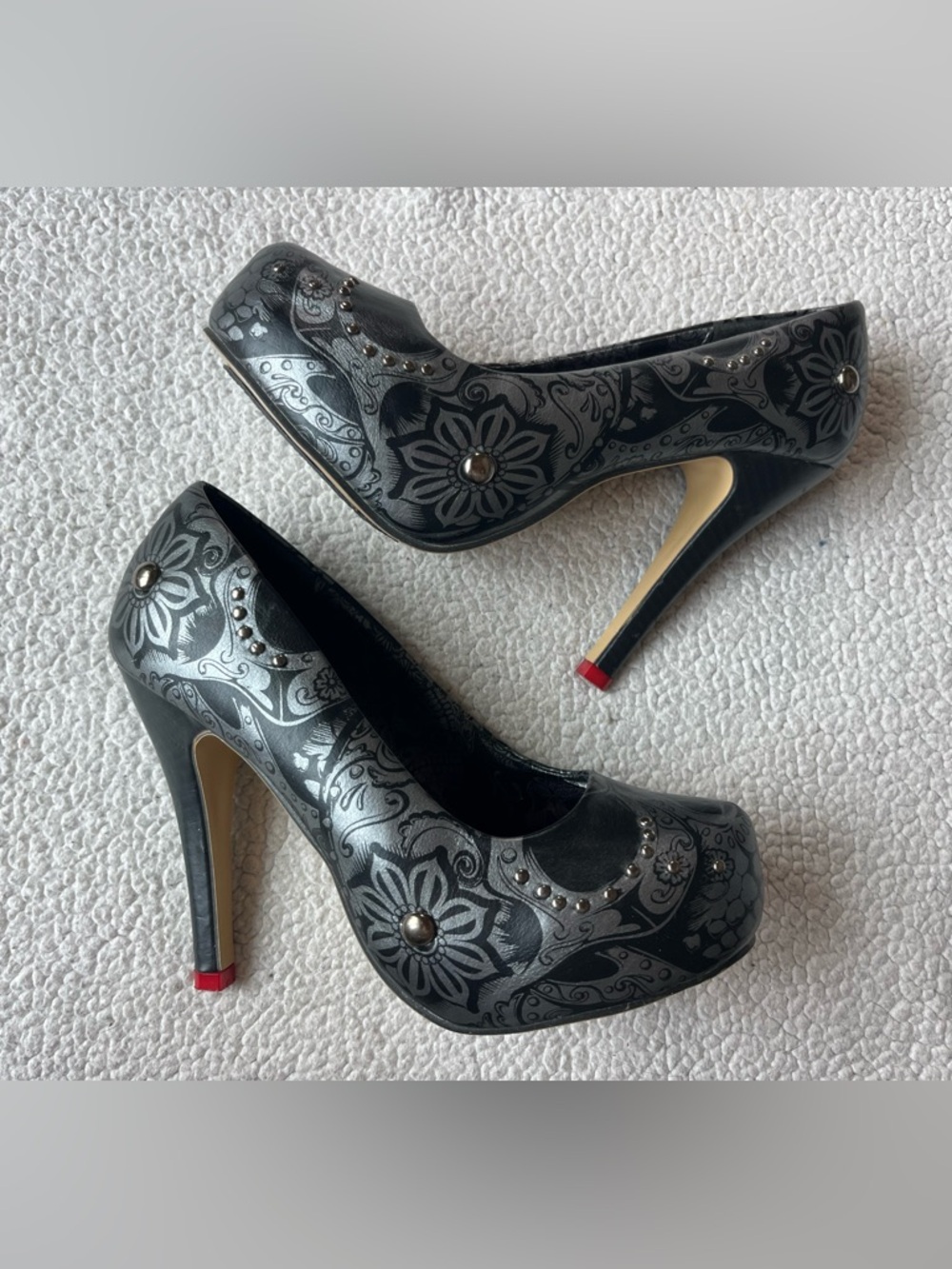 IRON FIST SWEET SKULL O MINE PLATFORM HEELS WOMENS 37 / 6 - Picture 2 of 7